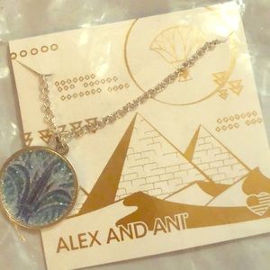 NEW Alex and Ani Necklace - Blue Lotus, SS